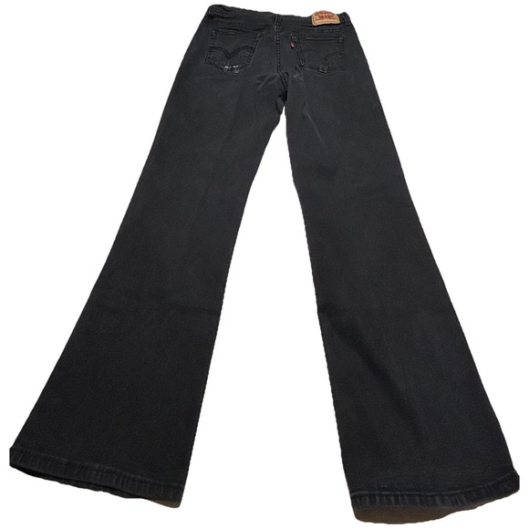 Levis 512 Jeans Women Size 12 M Perfectly Slimming Bootcut Black Hi-Rise Y2K Vtg - Picture 2 of 7